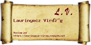Laurinyecz Virág névjegykártya